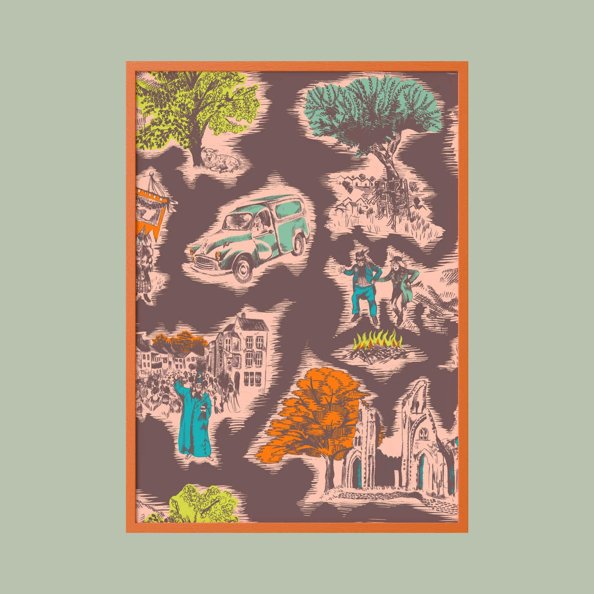 Toile de Glastonbury - Fine Art Print