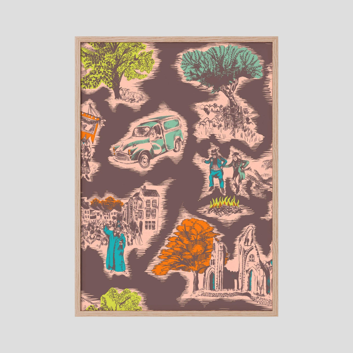 Toile de Glastonbury - Fine Art Print