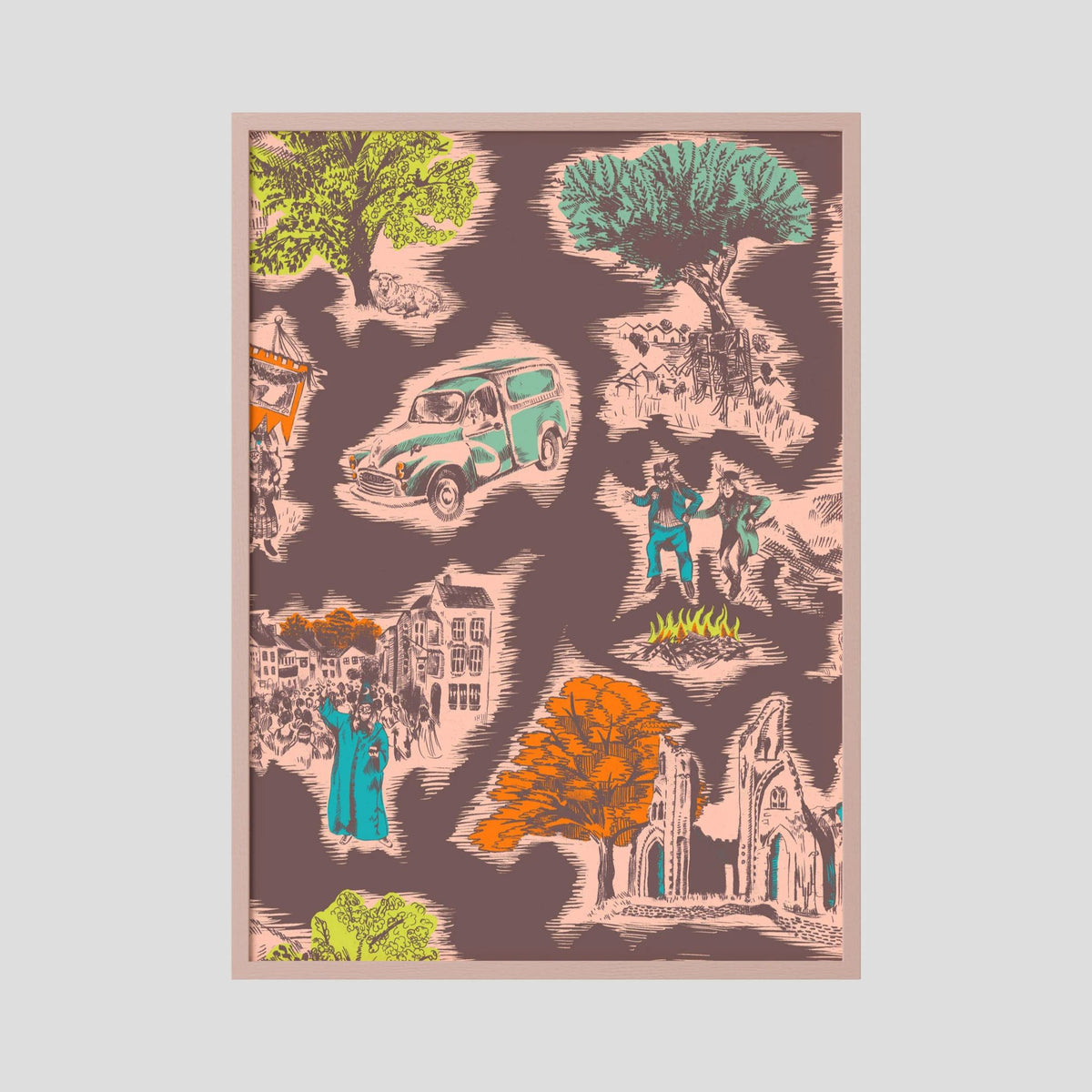 Toile de Glastonbury - Fine Art Print