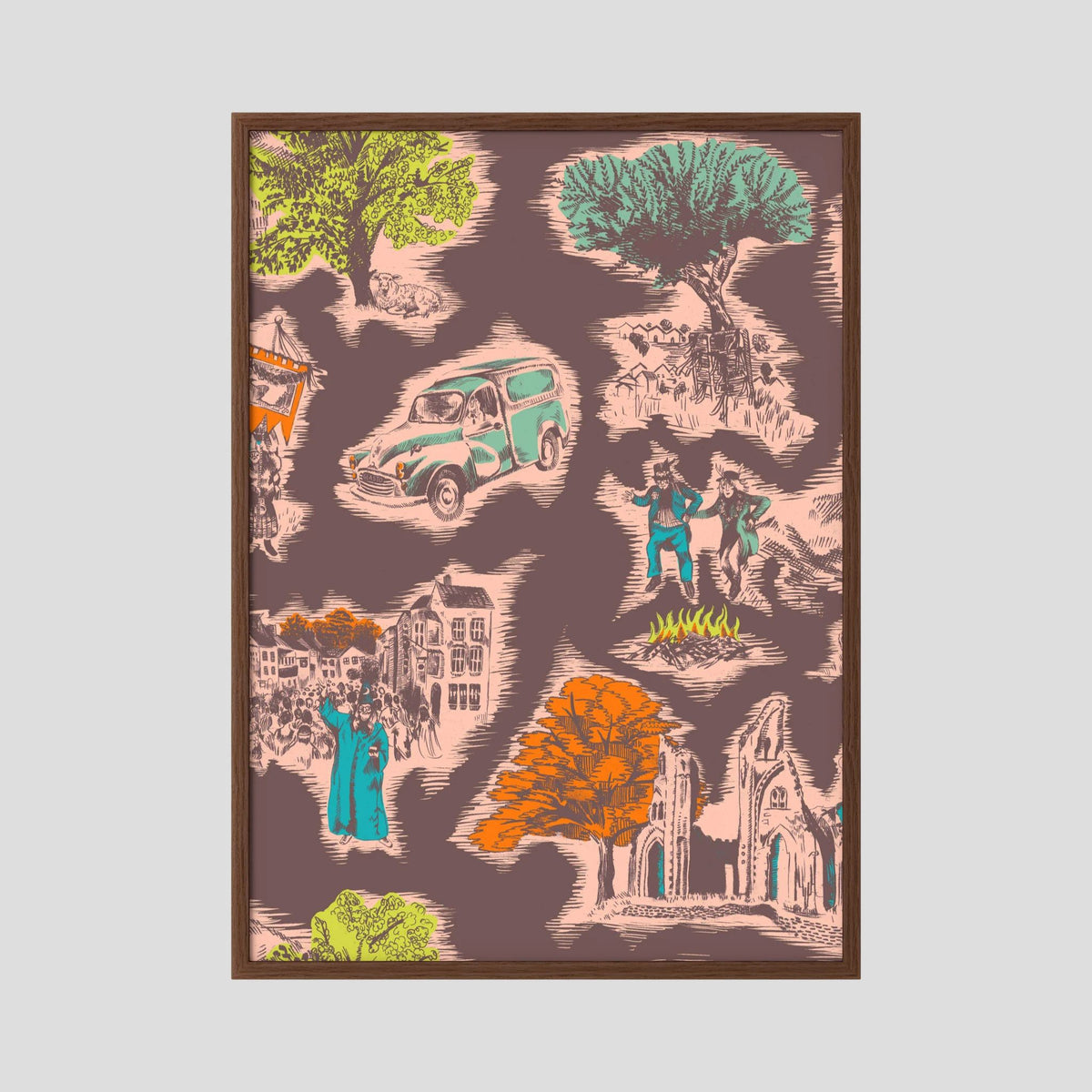 Toile de Glastonbury - Fine Art Print