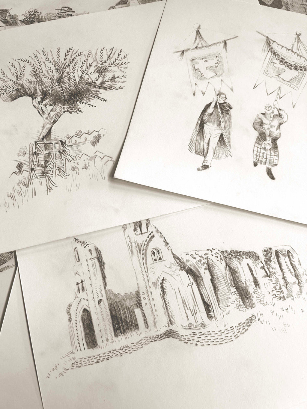 Toile de Glastonbury - Fine Art Print